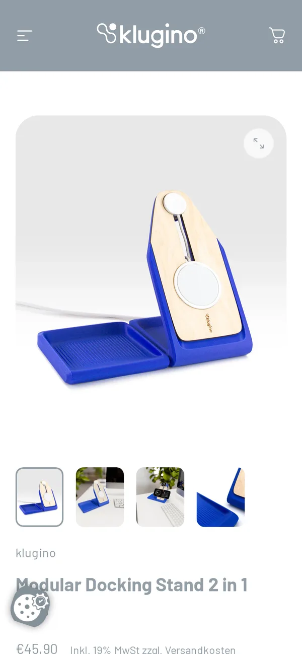 Produktseite auf dem Handy